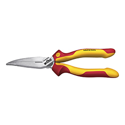 Industrial Electric Needle-Nose Pliers with Cutting Edge Curved Shape, Approx. 40°