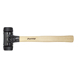 Soft-Faced Safety Hammer, Medium-Soft/Medium-Soft, with Hickory Wooden Handle, Round Hammer Face