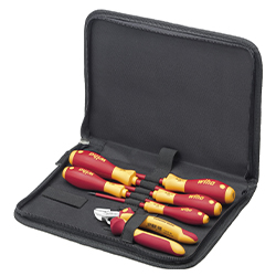 Tool Set Electrician, Screwdriver, Diagonal Cutters, 7 Pieces in Tool Pouch