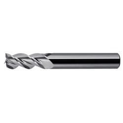 WATERMILLS ® End Mill for Aluminum WR345 3-Flute High-Helix AL R345, No Coating WR345N2050104R3