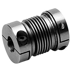 Miniature Metal Bellows Coupling with stainless steel collet clamps