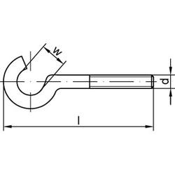 ART 88142 Bended screw hooks 881420100080080