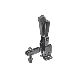 6800BS Vertical toggle clamp with safety latch, black