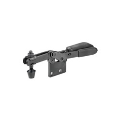 6832BS Horizontal toggle clamp with safety latch, black