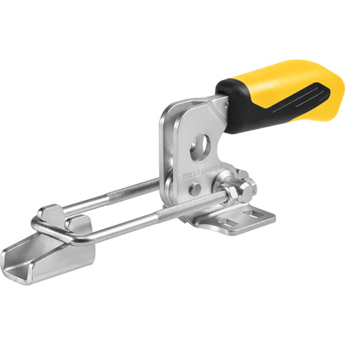 Horizontal Hook-Type Toggle Clamp with Yellow Handle, 6848HY