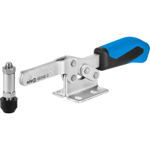 Horizontal Toggle Clamp with Blue Handle, 6834E