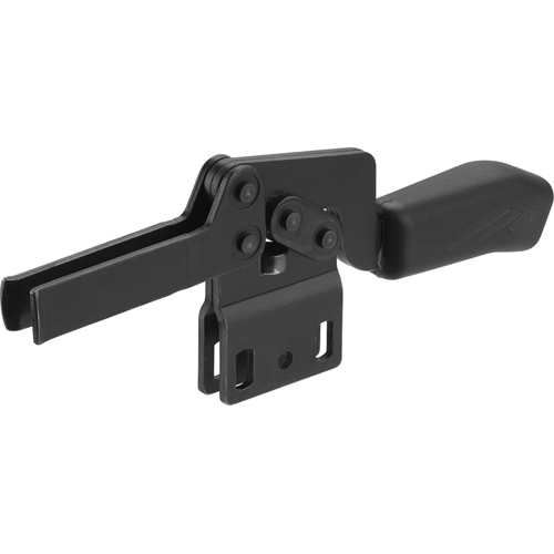 Horizontal Toggle Clamp with Open-Holder, Black, 6835Bo, 6835BO