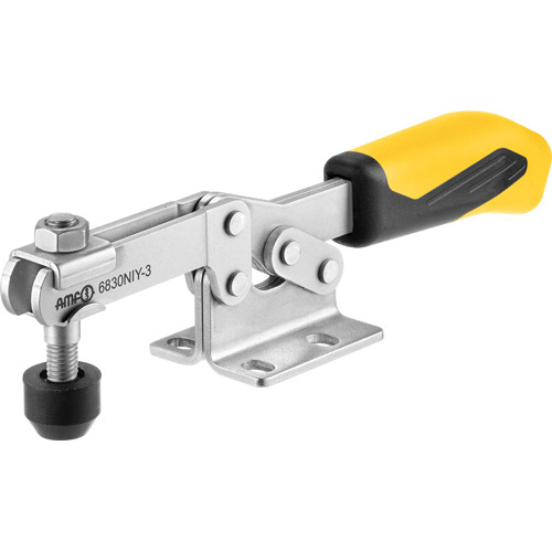 Horizontal Toggle Clamp with Yellow Handle, 6830NIY