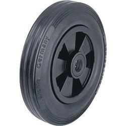 wheel with rubberised tyres and plastic-rims