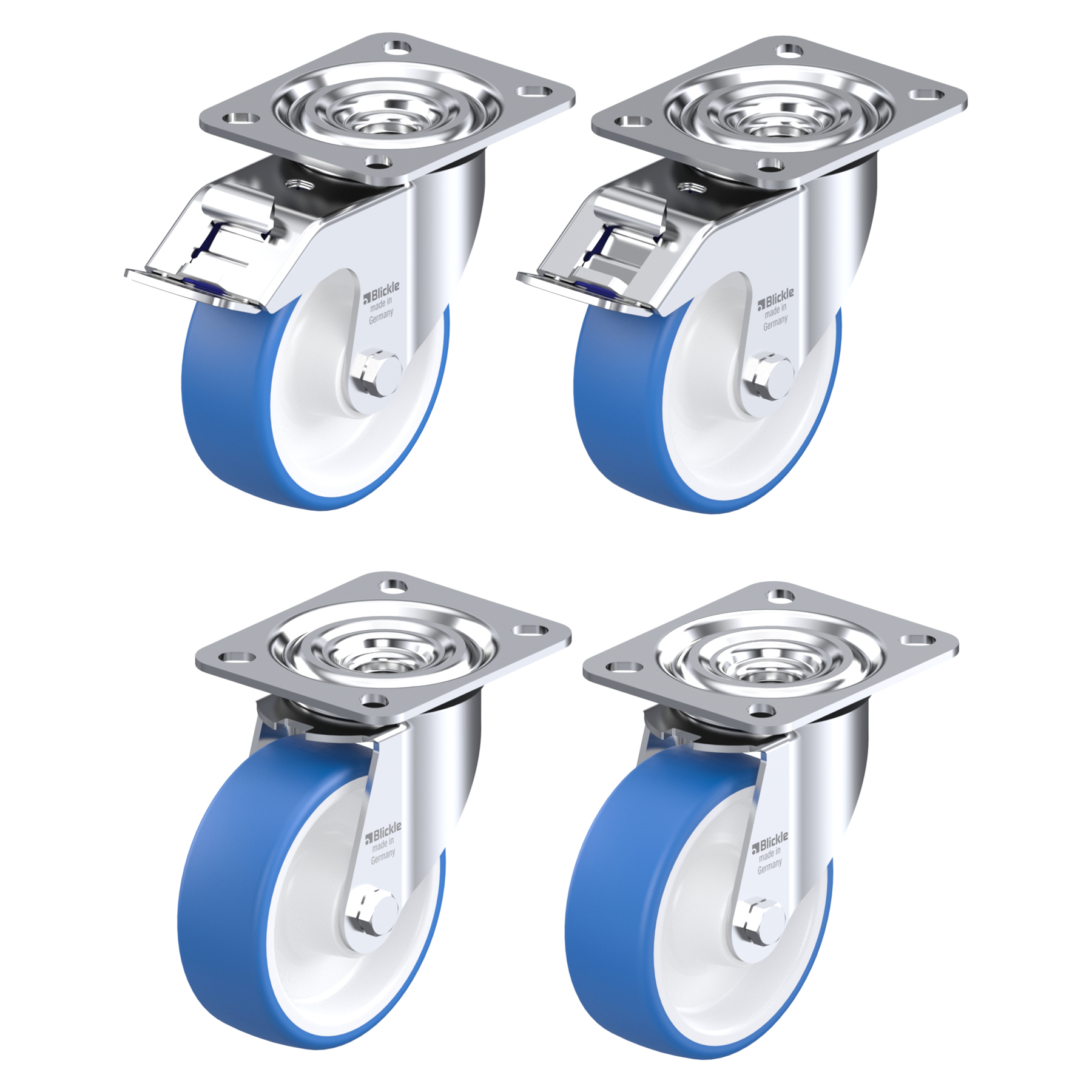 SET L-POTHS 100R | [Set Product] Pressed Steel Swivel Castor, L-POTHS 100R  + 100R-FI from BLICKLE | MISUMI