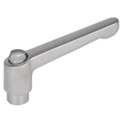 Adjustable Stainless Steel-Hand levers, threaded bushing 300.5-78-M12-IS