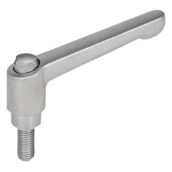 Adjustable Stainless Steel-Hand levers, threaded stud