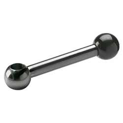 Ball levers, Steel 6337-125-M16-N