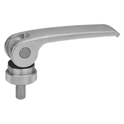 Clamping levers with eccentrical cam with threaded stud, Lever steel 927.3-82-M6-35-B