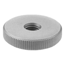 Flat knurled nuts, Stainless Steel 467-M5-NI