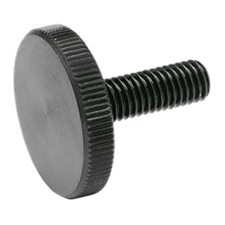 Flat knurled screws, Steel 653-M4-12