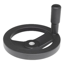 Handwheels, matt, black plastic coated 324-250-K22-A