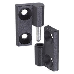 Flat plug-in hinges / conical countersinks / zinc / GN 337 / GANTER 337-ZD-50-50-A-2-SW