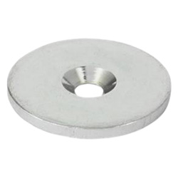 Holding discs for magnets / conical counterbore / steel / zinc plated, passivated / GN 70 70-17-A-ST