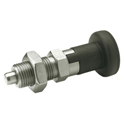 Indexing plungers with rest position, Stainless Steel / Plastic knob