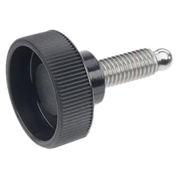 Knurled screws with ball pin