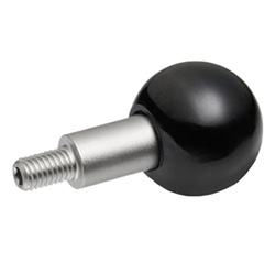 Revolving ball knobs, Plastic / Stainless Steel