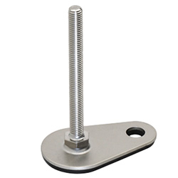 Stainless Steel-Levelling feet with mounting lug, with and without rubber underl