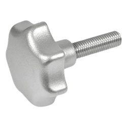 Stainless Steel-Star knobs 6336.5-ES-63-M12-50
