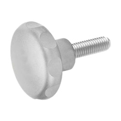 Stainless Steel-Star knobs with threaded stud 5335-60-M12-40