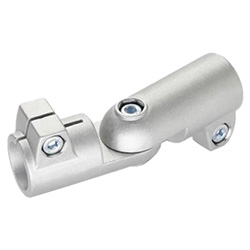 Swivel clamp connector joints, Aluminium 286-B42-B42-T-2-BL