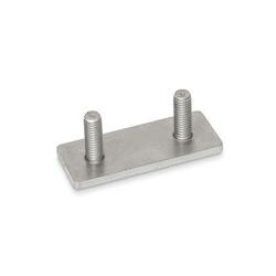 Stainless Steel-Plates with threaded studs (GN 2376) 2376-NI-60-20-MT