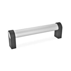 Oval tubular handles, with inclined profile, Aluminum / Zinc die casting (GN 335)