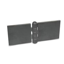 Flat hinges / unpunched / weldable / rolled / steel / blank / GN 1366 / GANTER