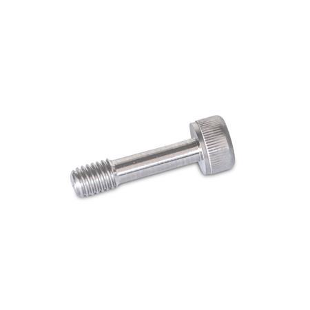 Captive hexagon socket screws / stainless steel / thin shank for loss prevention