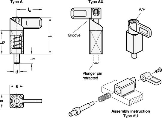 Stainless Steel-Spring latches for welding