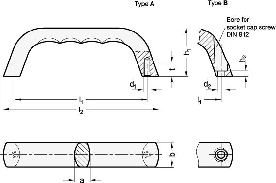 Stainless Steel-Cabinet "U" handles