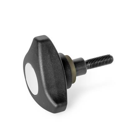 Torque limiting knob screws