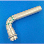 Double Press One End Socket 90° Elbow with Safety Function, for Stainless Steel Pipes