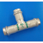 Double Press Tee with Safety Function, for Stainless Steel Pipes WP-T-50X30