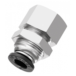 Parallel Female Straight Bulkhead Fitting, RPD TG