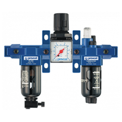 ALTO 1 - 3-piece Set - Filter Regulator-Lubricator (Gauge Included) with Wall Bracket and Quick Connections