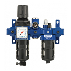 ALTO 2 - 2-piece Set - Filter Regulator-Lubricator (Gauge Included) with Wall Bracket and Diverter Block