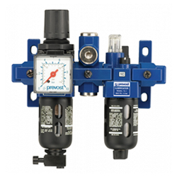 ALTO 1 - 2-piece Set - Filter Regulator-Lubricator (Gauge Included) with Wall Bracket and Diverter Block