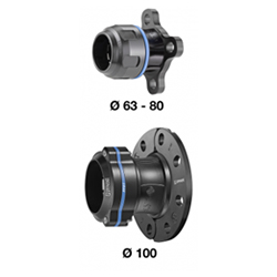 Straight Aluminum Fitting with Flange