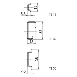 CombiCard 5000-7000, Accessories, DIN rails