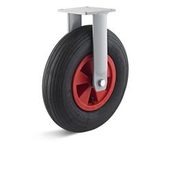 Air Castors with plastic rim and roller bearing, profile groove