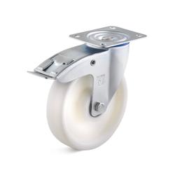 Swivel Castors with double stop in the flow and polypropylene wheel