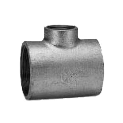 CK Fittings - Screw-in Type Malleable Cast Iron Pipe Fitting - Unequal Diameter (Small Diameter Branches) Tee RT-15X8-W