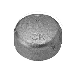 CK Fittings - Screw-in Type Malleable Cast Iron Pipe Fitting - Cap CA-50-W