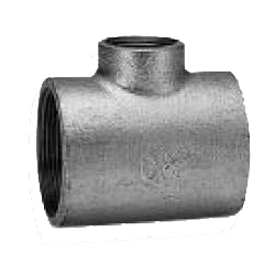 CK Fittings - Screw-in Type Malleable Cast Iron Pipe Fitting - Unequal Diameter (Small Diameter Branches) Tee
